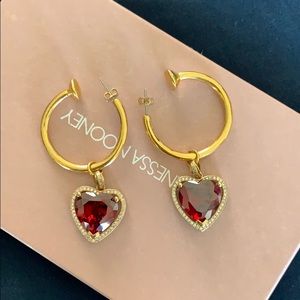 Vanessa Mooney Ruby Hoop Earrings